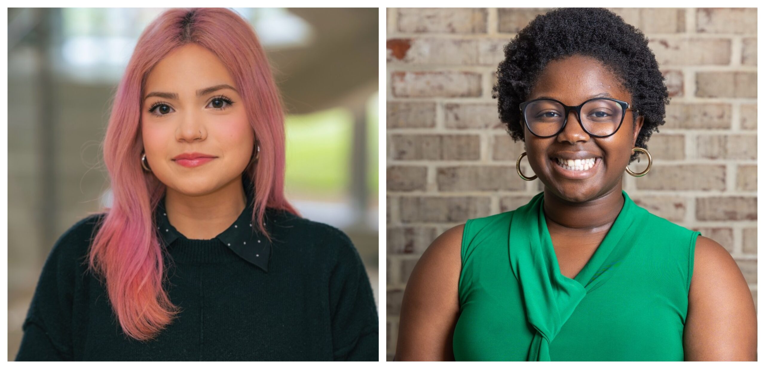 Alyssa Aguilar, left, and Kumba Jagne, right, are the recipients of the 2026 Buster Haas Memorial Internships.